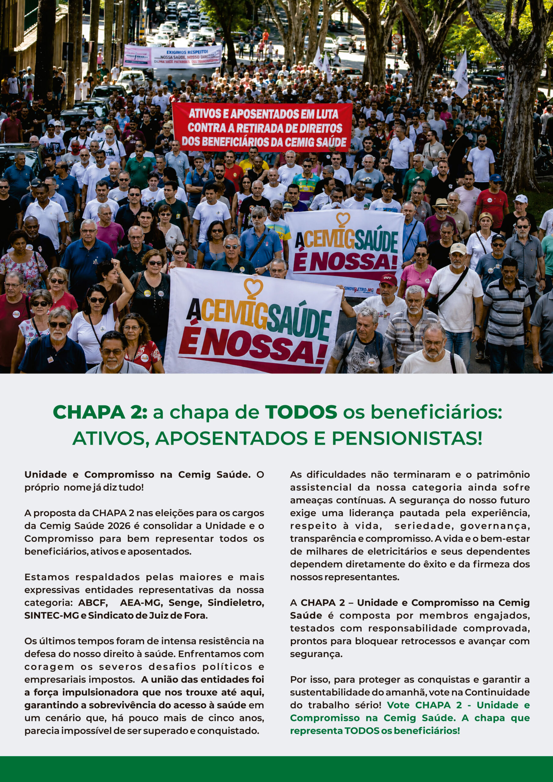 Informativo Chapa 2 - Unidade e Compromisso