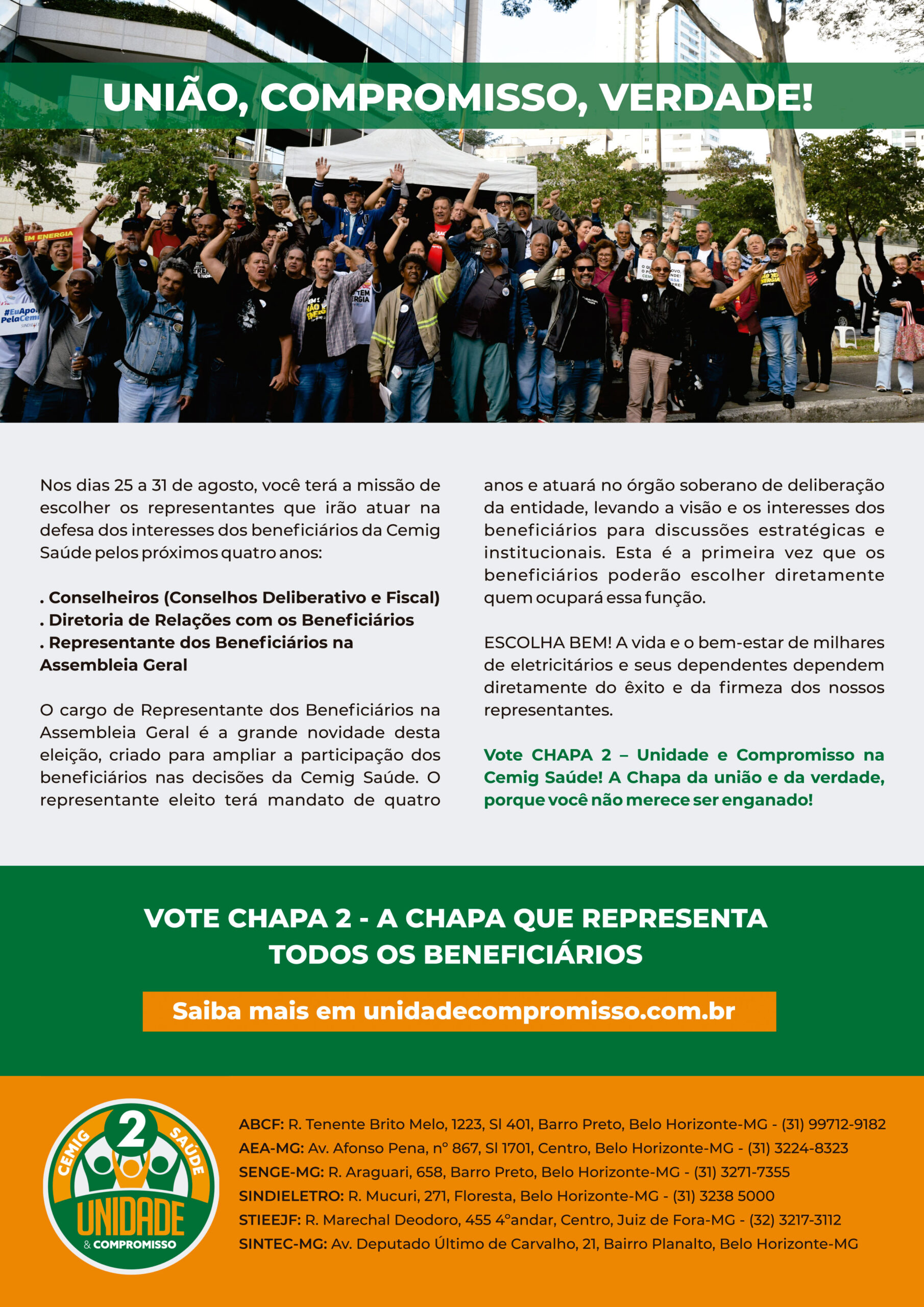 Informativo Chapa 2 - Unidade e Compromisso